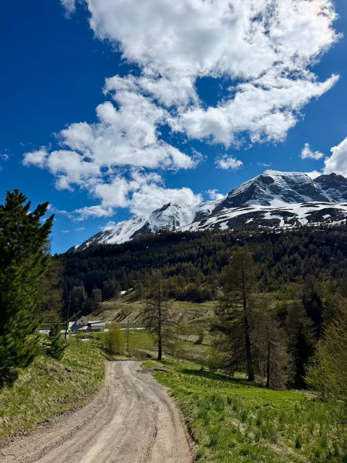 Sentier de randonnée balisé au-dessus de Vars-les-Claux